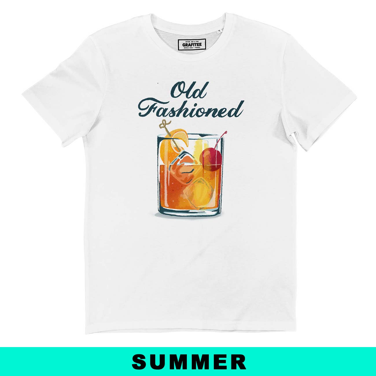 T-shirt grafica Old Fashioned in cotone biologico
