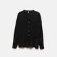 Blusa nera con coulisse in vita