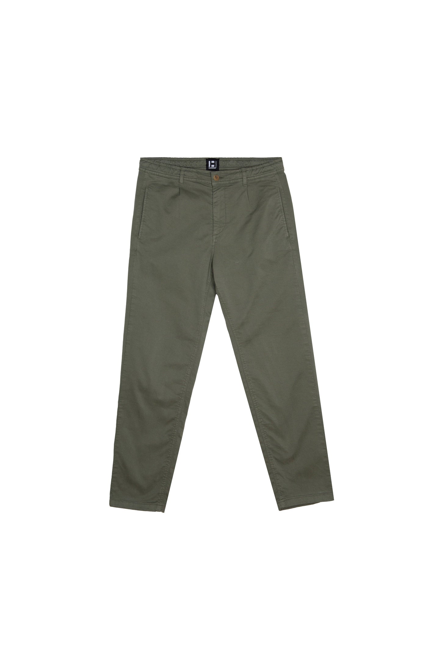Pantaloni chino jogger relaxed kaki in cotone