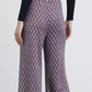 Pantaloni palazzo jacquard a rombi