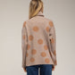 Maglione girocollo a righe metallizzate blu navy
