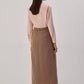 Gonna longuette in tweed con vita elasticizzata
