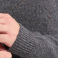 Maglione girocollo spesso antracite in filato Polyana