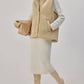 Gilet imbottito con cappuccio effetto lurex