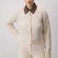 Cardigan in maglia a trecce con bottoni