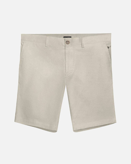 Pantaloncini chino elasticizzati beige da uomo