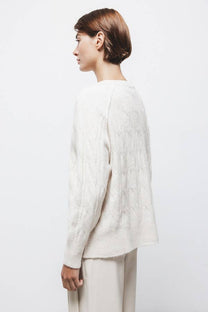 Maglione in maglia strutturata con maniche raglan
