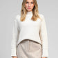 Maglione oversize in maglia calda écru