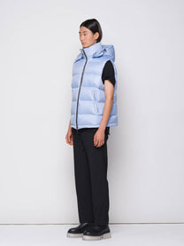 Gilet Puffer Imbottito con Cappuccio