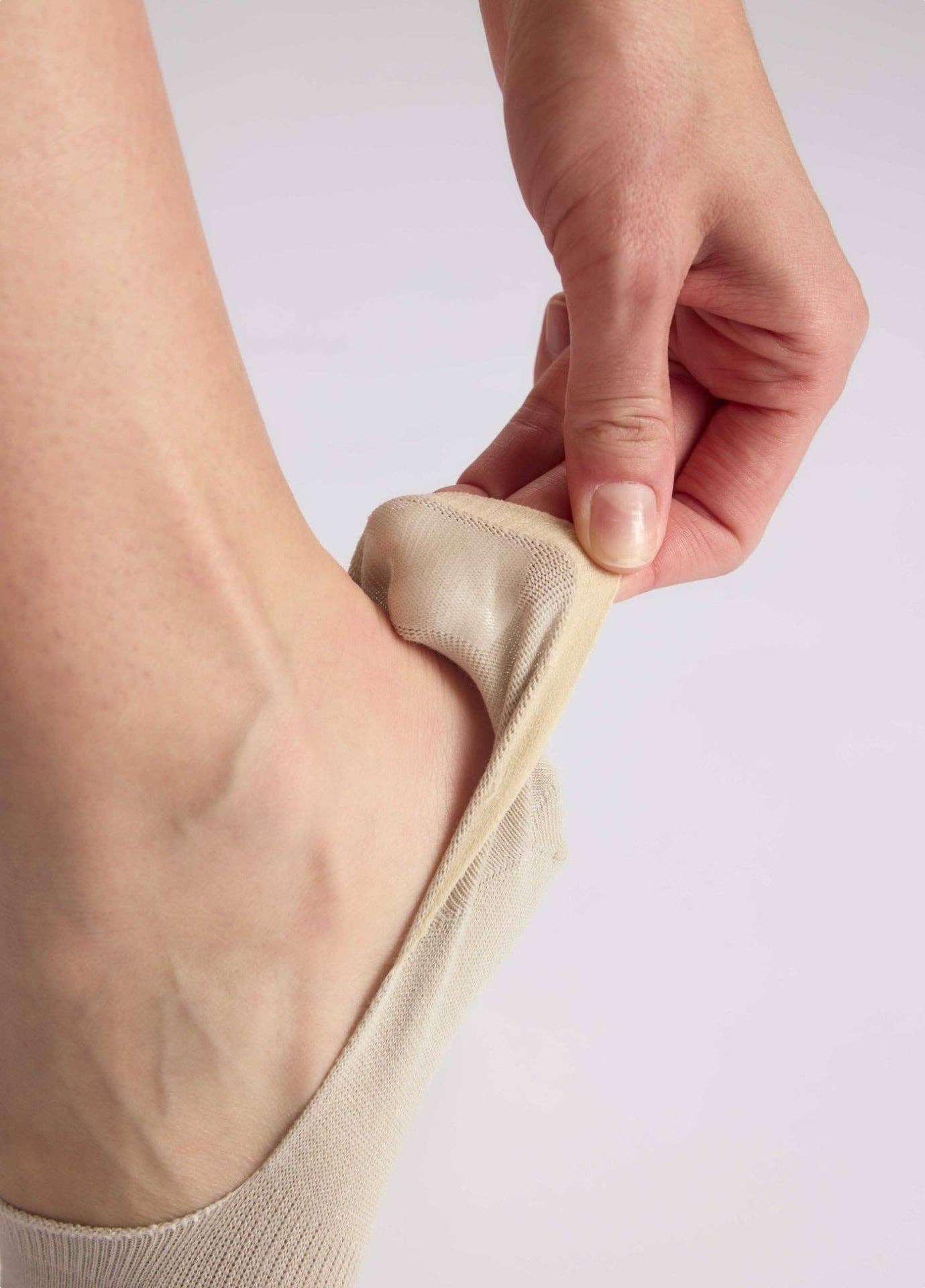 Calzini fantasmini beige unisex in cotone biologico