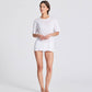 T-shirt Nynne in lino bianca