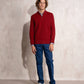 Maglione uomo a trecce con mezza zip