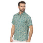 Camicia estiva a maniche corte in voile di cotone