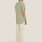 Camicia verde in cotone waffle