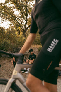 Pantaloncini da ciclismo neri con bretelle
