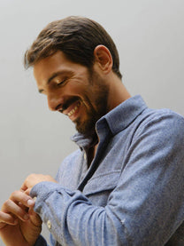 Camicia in flanella Neve blu navy