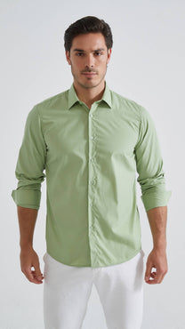 Camicia verde comfort easy iron