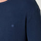 T-shirt Ben in cotone biologico goffrato blu marino