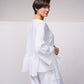 Blusa ampia in lino con scollo a V