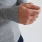 Dolcevita uomo effetto cashmere grigio argento
