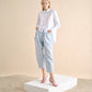 Camicia asimmetrica in cotone bianco