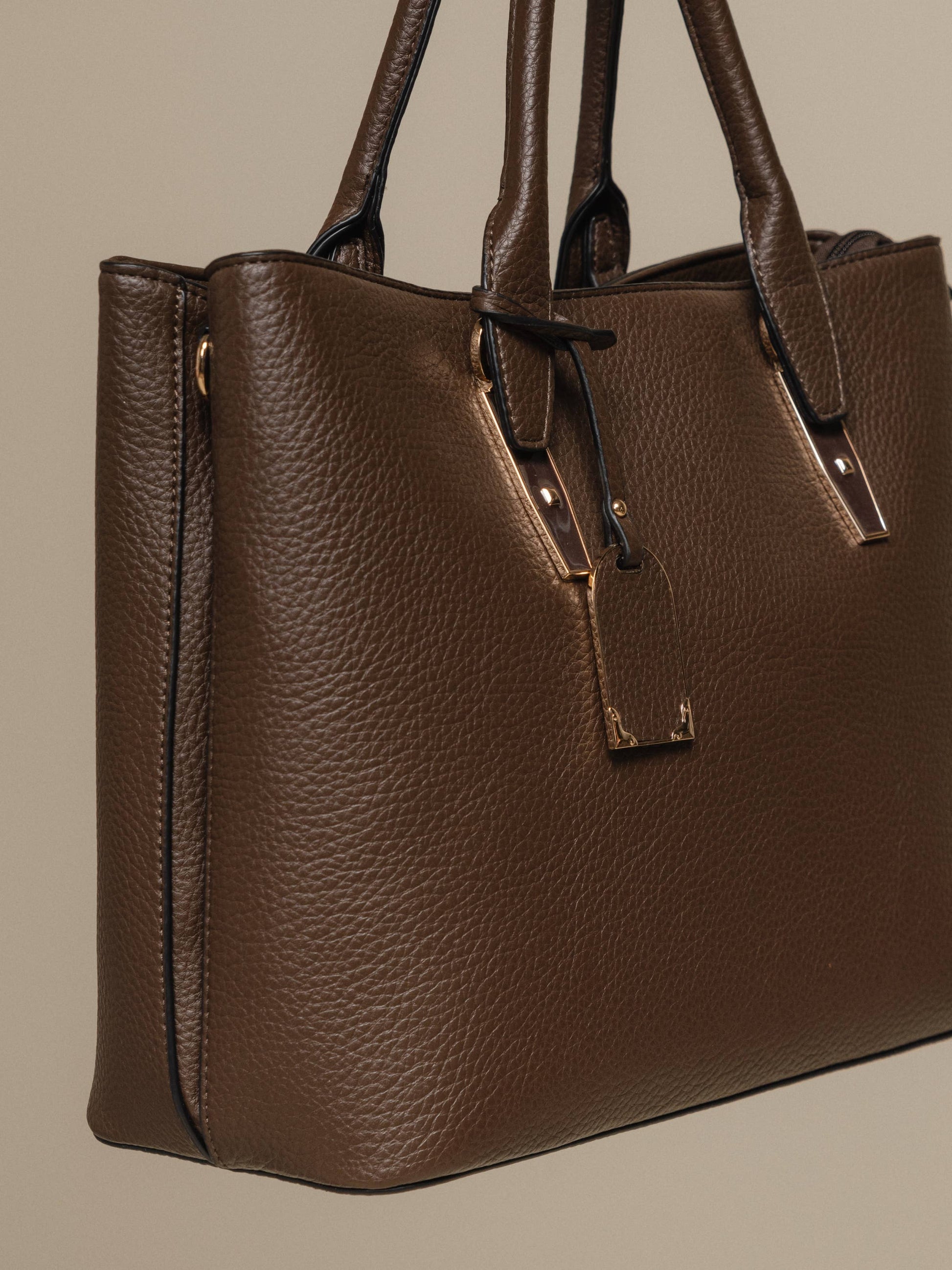 Borsa tote in ecopelle effetto martellato
