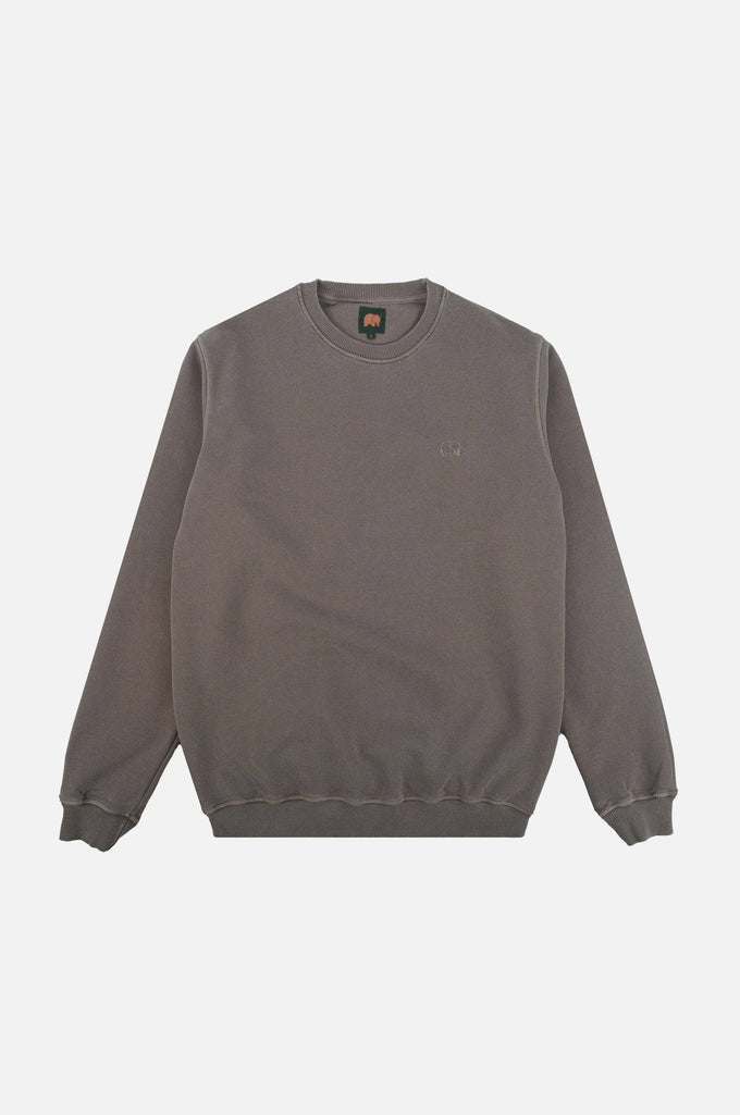 Maglione pesante pigmentato Essential grigio pietra
