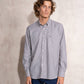 Camicia da uomo in cotone misto a microquadri