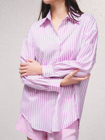 Camicia oversize a righe con bottoni