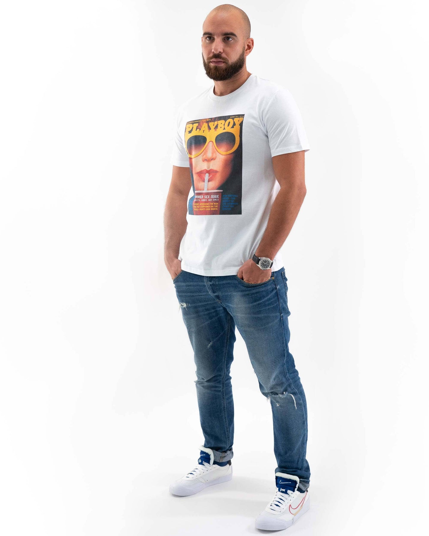 T-shirt vintage Playboy in cotone biologico