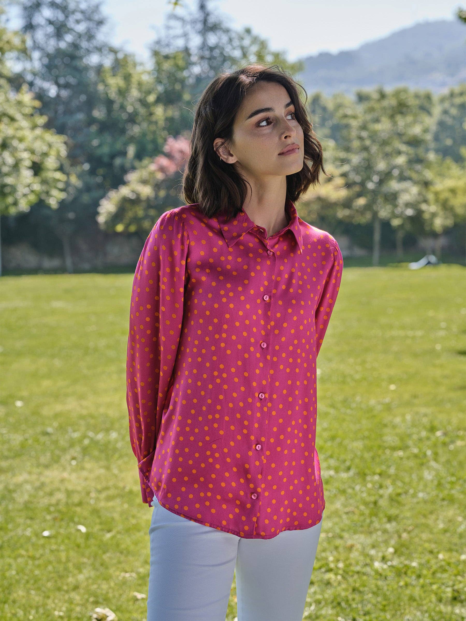 Blusa a pois in viscosa Pintas