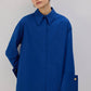 Camicia in popeline con polsini ampi