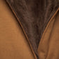Cappotto con cappuccio in pelliccia sintetica e cintura