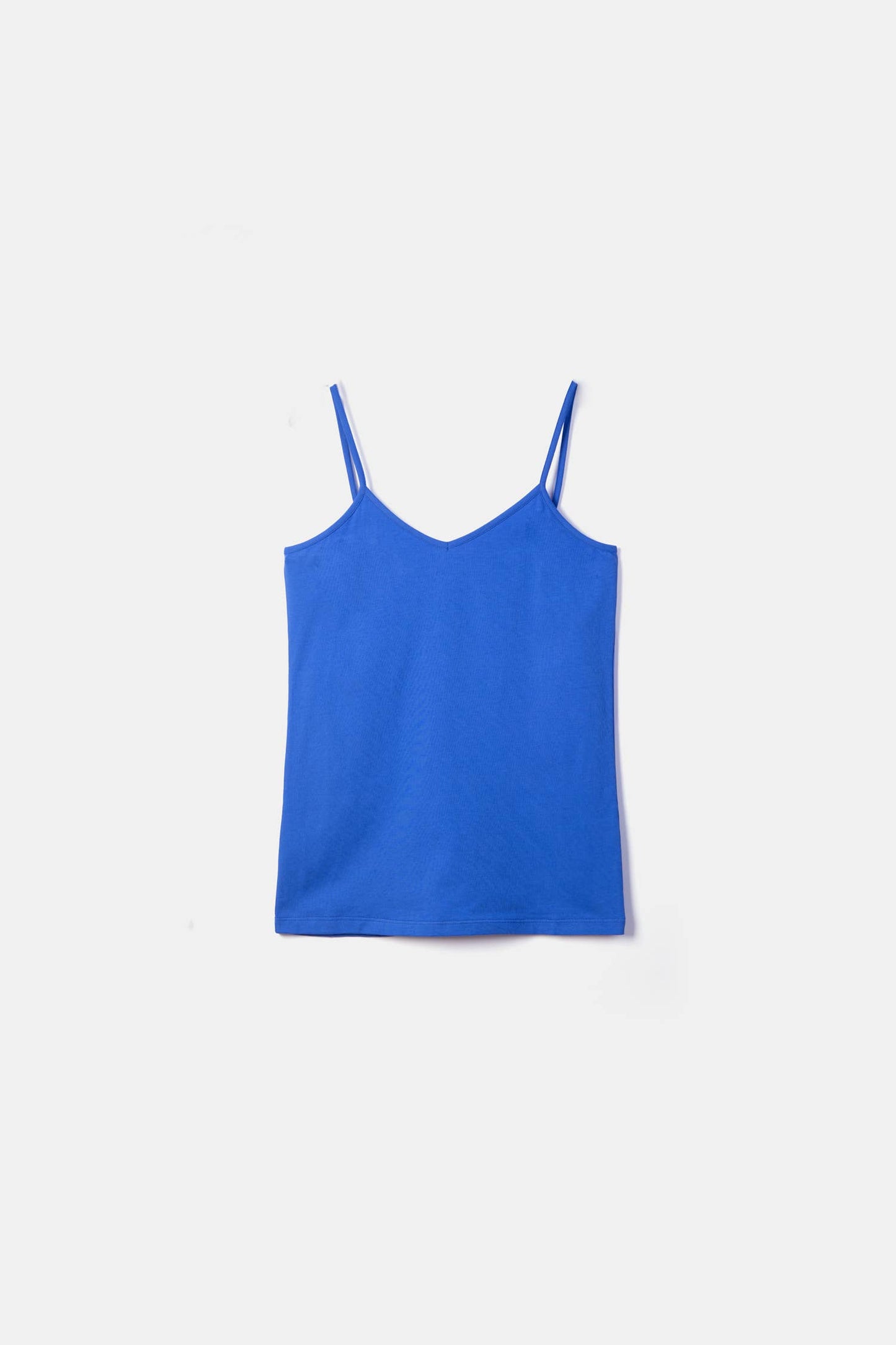 Top basic con scollo a V e spalline sottili