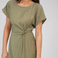 Abito midi Moundy verde militare