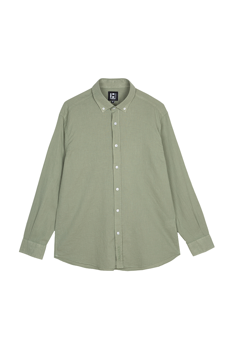 Camicia in lino color kaki