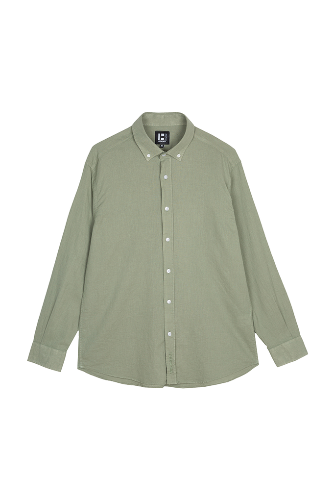 Camicia in lino color kaki