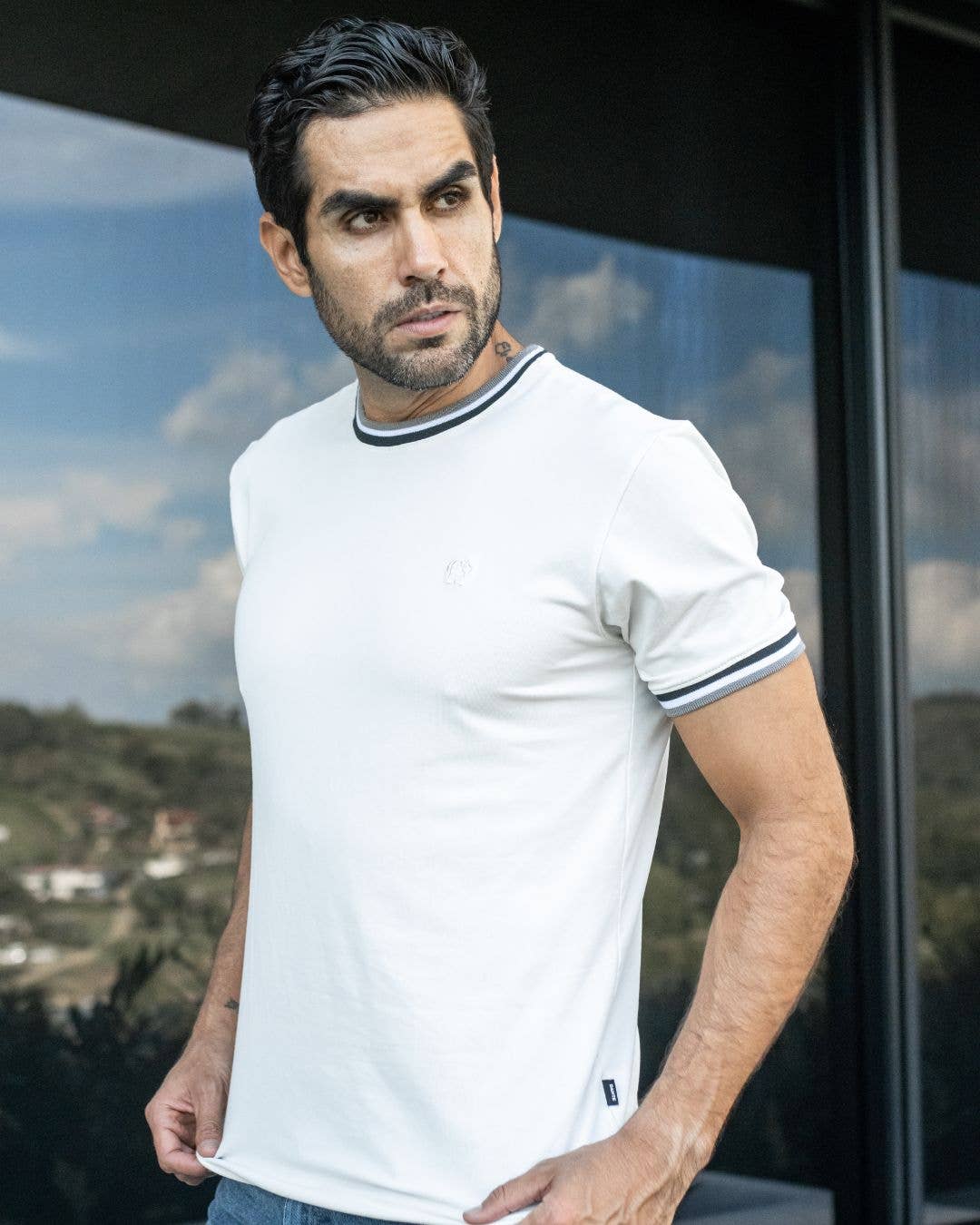 T-shirt antimacchia Dante avorio
