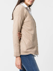 Cardigan con bottoni in madreperla in lana e cashmere