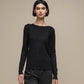 Maglione girocollo in maglia leggera da donna