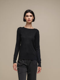 Maglione girocollo in maglia leggera da donna
