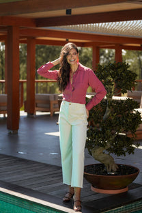 Camicia con tasche in viscosa