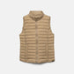 Gilet trapuntato con collo alto e zip