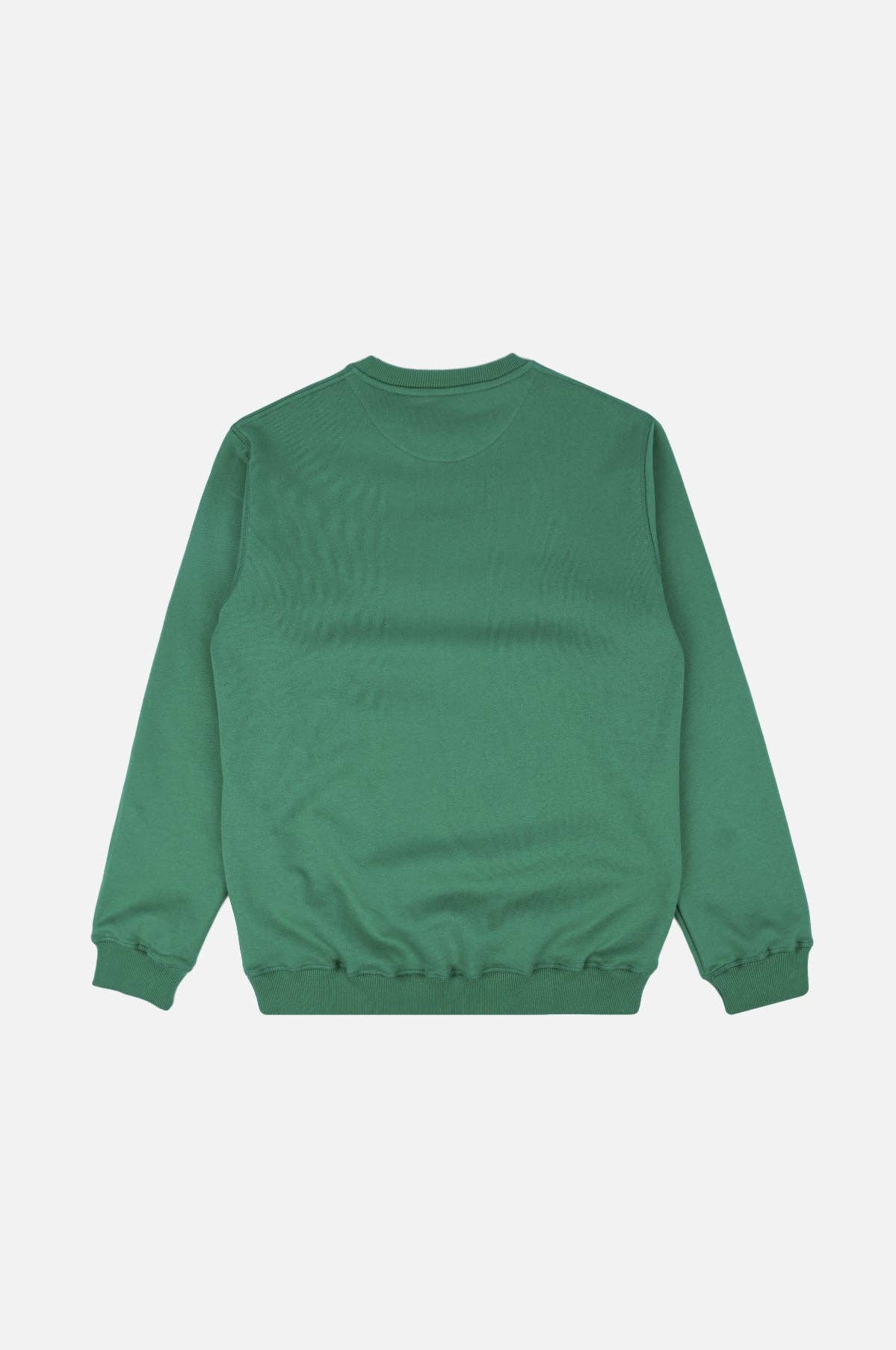 Felpa Essential in cotone organico verde Bosforo
