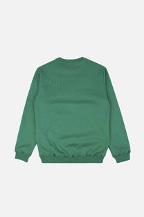 Felpa Essential in cotone organico verde Bosforo