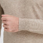 Maglione girocollo effetto cashmere beige taglie forti