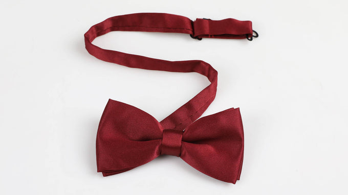 Papillon bordeaux pre-annodato regolabile