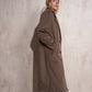 Cappotto lungo doppiopetto con revers