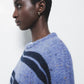 Maglione a righe in maglia