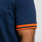 Polo uomo antimacchia bicolor in piqué